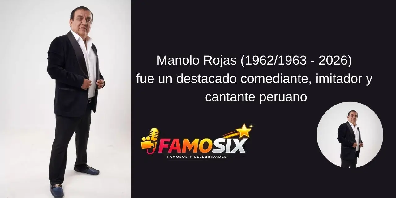 Manolo Rojas comediante peruano, imitador y cantante, fotografía oficial biografía Famosix